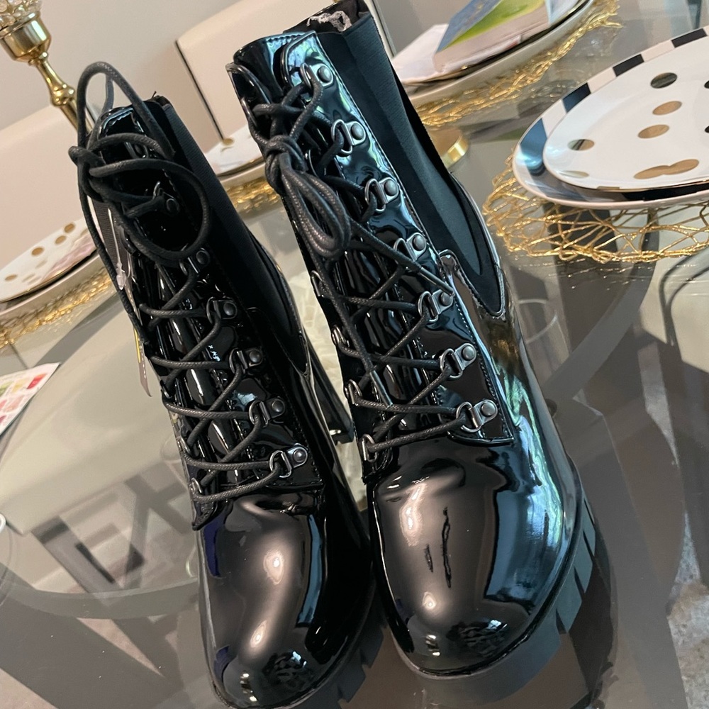 Patent Leather ankle booties